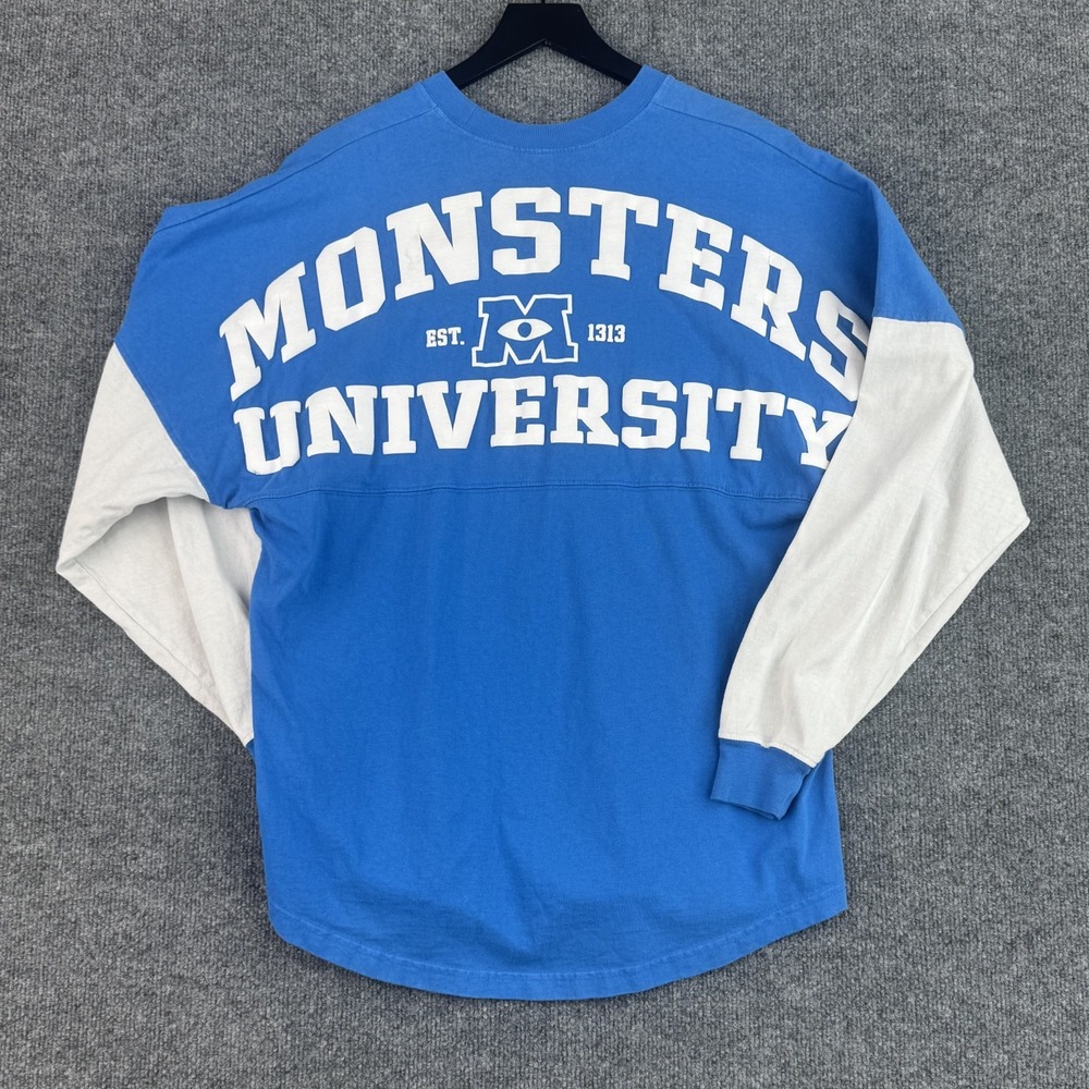 Disney Monsters University Spirit Jersey Adults M Blue White MU Graphic Cotton